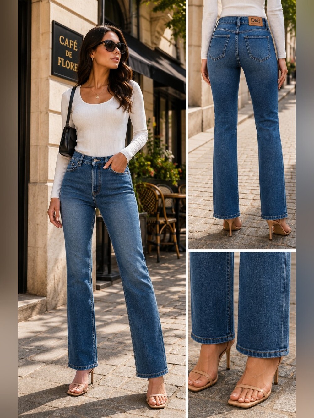 Dolce & Gabbana D&G Bootcut Jeans Womens 27 Made Italy Blue Denim High Rise